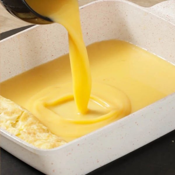Stek Äggpanna Naturlig Maifan Stone Omelett Yuzi Burn Gasspis Non-stick Pan Square Maifan Stone Pot Black