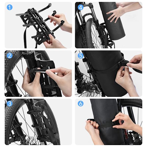 3L/7L Cykelgaffelväska Vattentät Roll Top Torrväska Cykelgaffelväska Cykelpaket Cykelväska Utomhuscykelutrustning Handlebar Bag