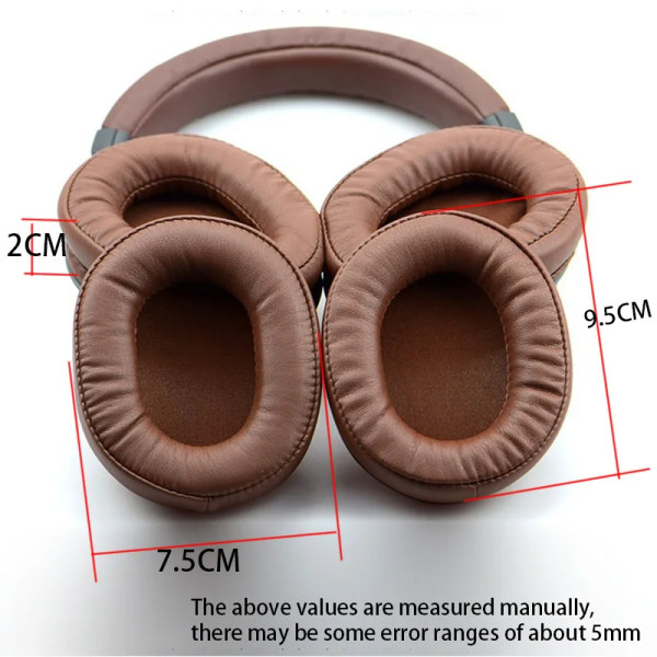 Ersättningshuvudband EarPads Kuddar för Audio Technica ATH M70 M50X M50 MSR7 M40X M40 M30X Headset Gamer Cover öronkuddar Kupor gray flannel