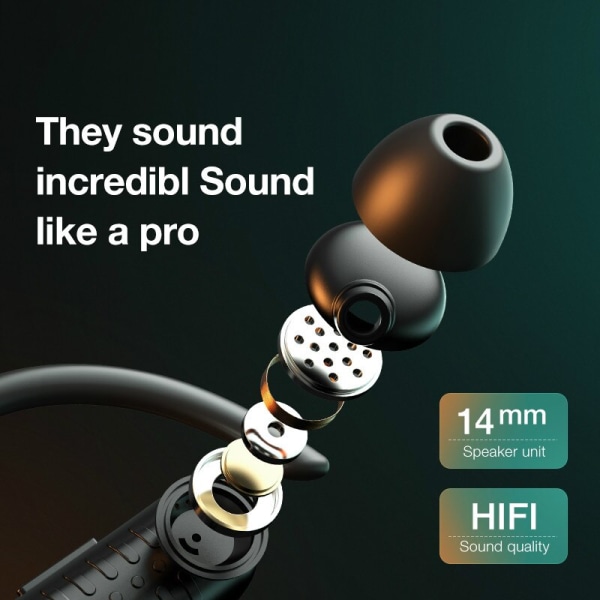 2022 nya TWS B1 trådlösa Bluetooth hörlurar hög Black