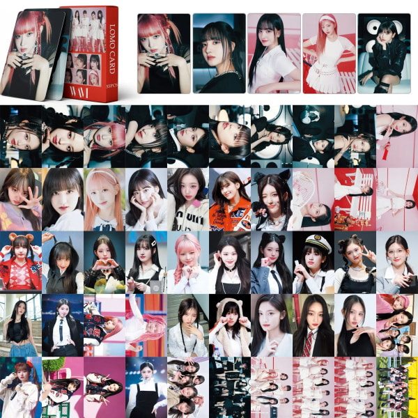 55st/kartong Kpop IVE WAVE fotokort gidle I feel lomo cards Wonyoung solo fotokort för studentpresenter 02