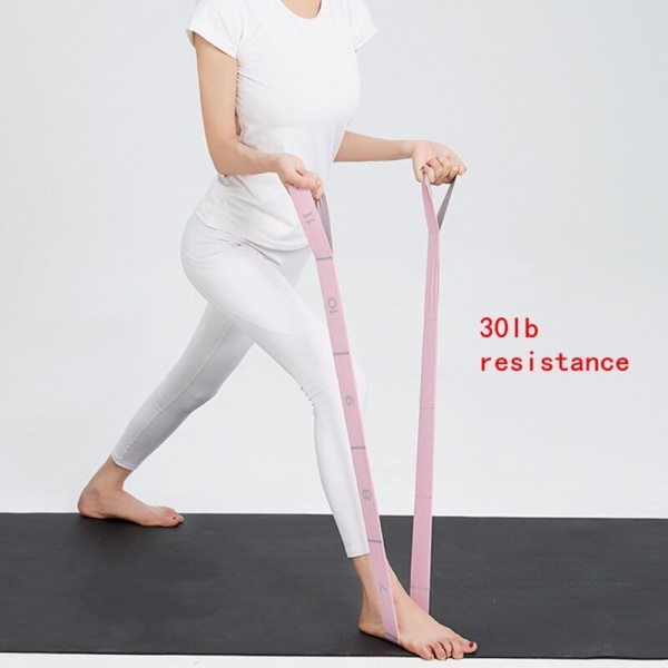 Yoga Pull Strap Bälte Elastiskt Latin Dance Stretching Band Loop Yoga Pilates Band 130-4cm