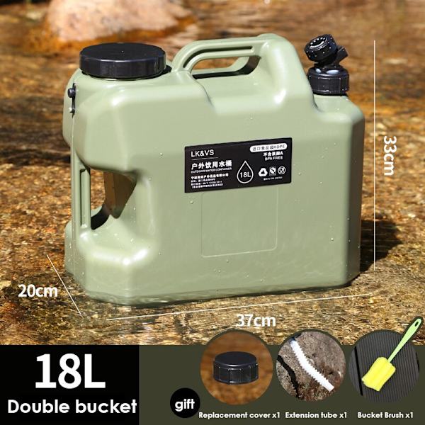 25L vattenflaska förvaringskran Camp vattenpåse Bärbar PE-hink Utomhuscamping Matklassad PC-plasthink Dricka 대형물통 10L Water Bucket
