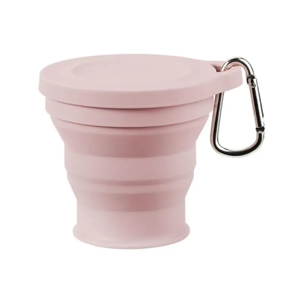 150 ml hopfällbar kopp silikon mini infällbar kopp Bärbar tekopp med lock Utomhusresor Kaffe Teleskopisk drickskopp Style C 180ml