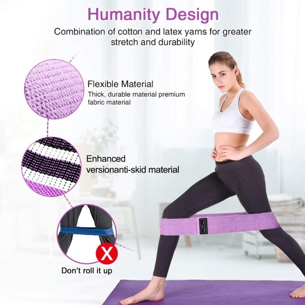 1/2/3 st Elastiska band Fitness Motståndsband Yoga Pilates Hip Circle Expander Band Gymträning Hemträningsutrustning 18-60 lbs Pink 1PC