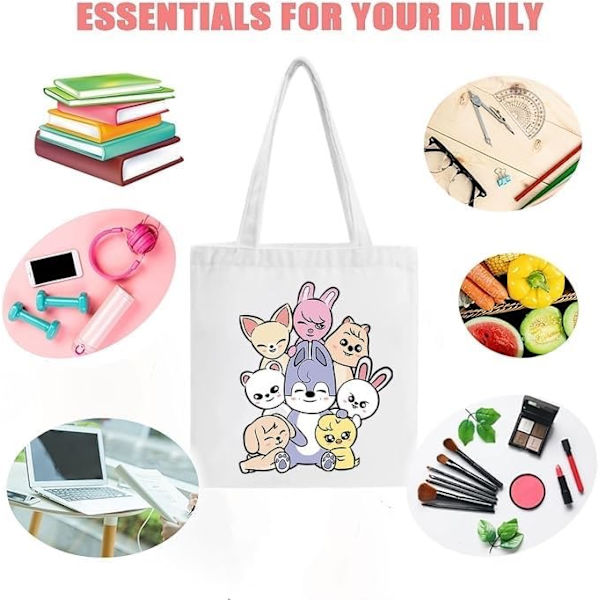 Kpop Stray Kids SKZOO Sminkväska SKZ Axelväska Printed Enkelt kreativt för SKZ-fans, en C