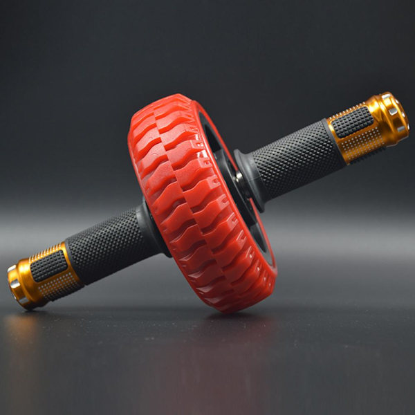 Inget buller Abdominal Wheel Ab Wheel Roller med matta Yellow