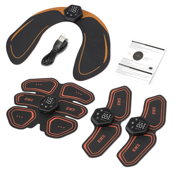 Muskelstimulator EMS Abdominal Höfttränare LCD Display Toner USB Abs Fitness Hemgym Kroppsbantning Waist trainer option 2