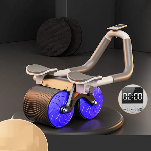 Hot Rea Hem Gym Utrustning 2 Hjul Bredda Mage Hjul Roller Med Timer Mat Träning Träning Lager Tyst AB Wheel