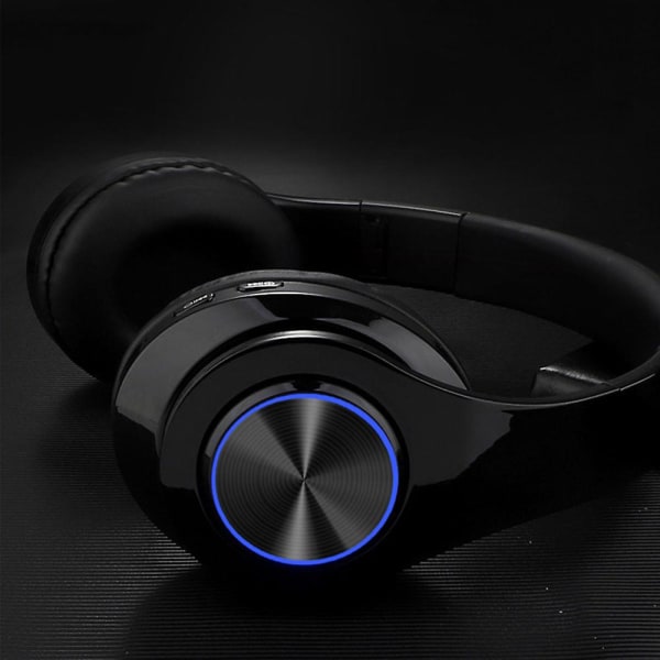 Huvudmonterade trådlösa Bluetooth anslutna On-ear-hörlurar Stereo, svart