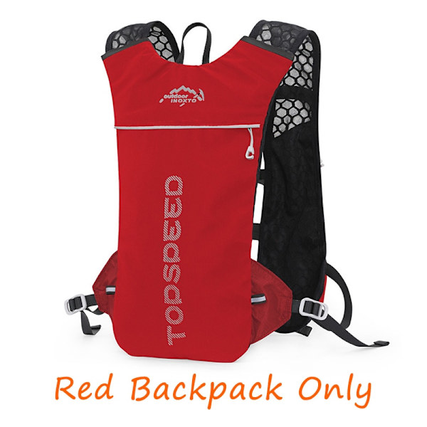 Ultralätt Trail Running Ryggsäck Utomhus Sport Cykling Hydration Väst Pack Ryggsäck Väska 1,5 L vattenpåse Blåsa Red Backpack only