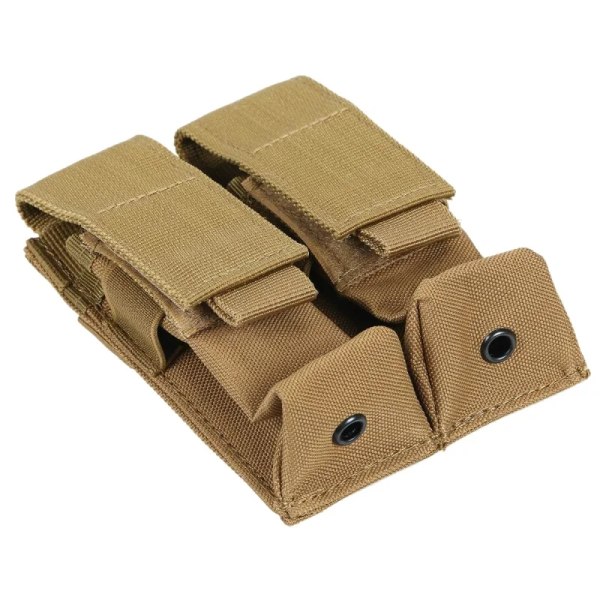 Molle System Tactical Pistol Dubbel 9MM magasinpåse Molle Clip Military Airsoft Väst Mag-hållare Midjeväska Jakttillbehör black color