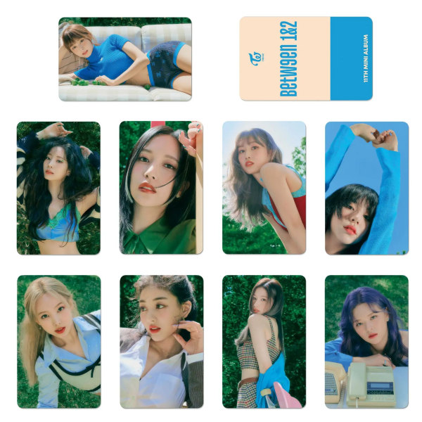 Kpop ITZY Blah Blah Blah PhotoCards två gånger MELLAN 1&2 lomo-kort för fans samlingskort RM-fotokort C-9PCS