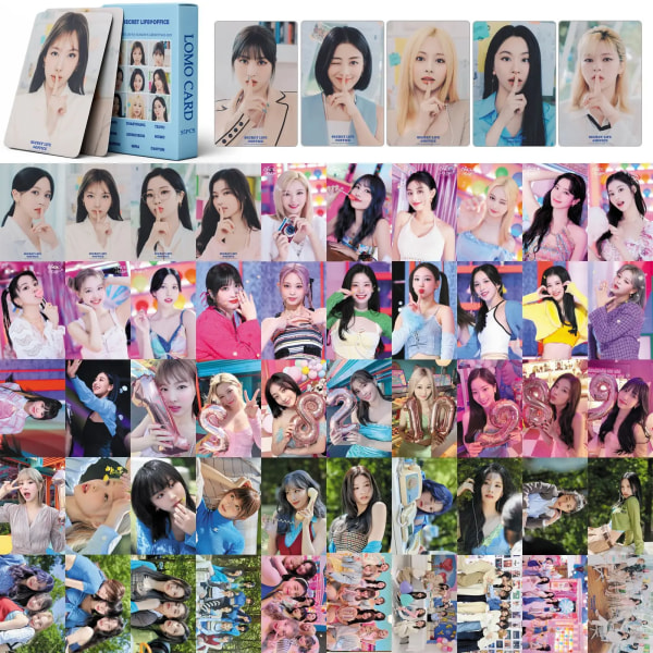 55st/ Set Kpop två gånger 2023 års gratulationskort lomokort ITZY CHESHIRE fotokort Stray Kids Stay in STAY lomokort b-1