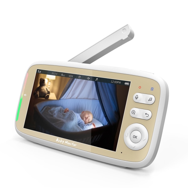 Vb803 Baby Monitor 720P Hd Baby Caregiver Baby Monitor tvåvägs röstintercom 5 tum European Regulation EU