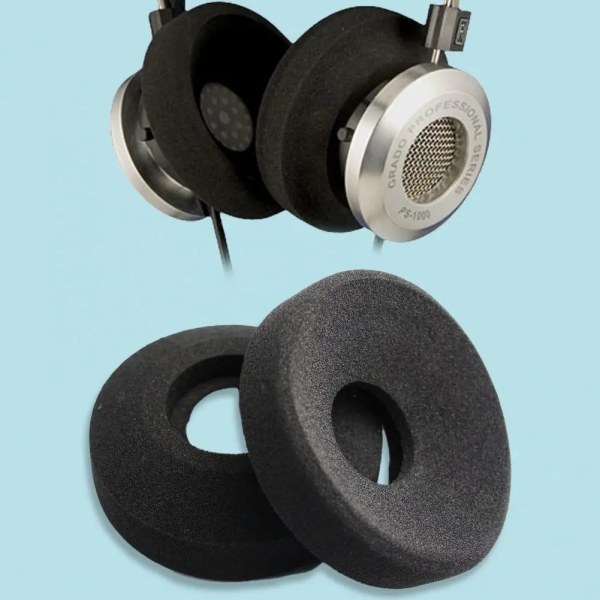 1 par cover Ersättnings öronkuddar för GRADO PS1000 GS1000i RS1i RS2i hörlursminnessvamp öronkuddar GS1000I cover black