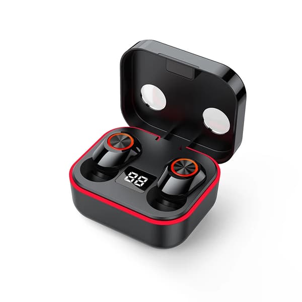 M8 TWS Bluetooth 5.1 hörlurar Laddningsbox Tråd Black