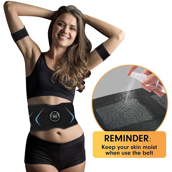 EMS Magmuskelstimulatortränare USB Connect Abs Fitness Träningsutrustning Muskler Elektrostimulator Tonermassage Abd and Extend strap