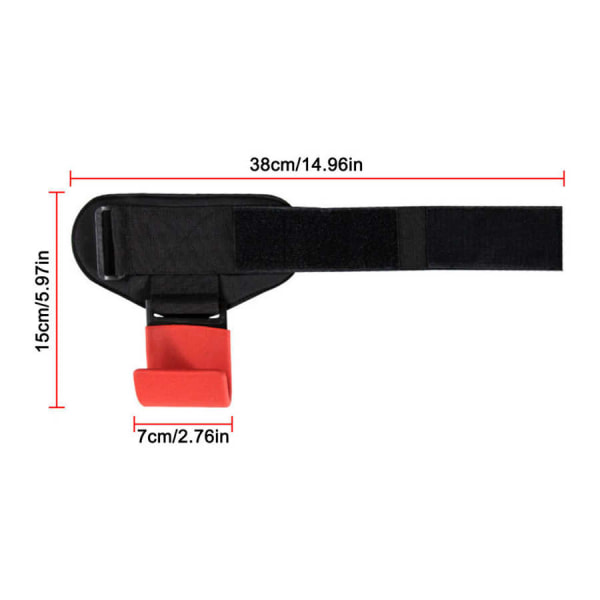 Tyngdlyftskrok Handgrepp Stålkrok Heavy Duty Lifting Grip Anti Slip Pull-ups Krokar Power Lifting Handskar för gym 1pc red