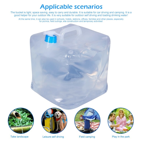 5/10/20L Utomhuscamping Travel Folding Bucket Cam Auburn