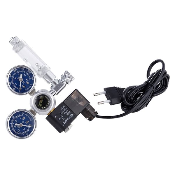 Aquarium CO2-regulator magnetventilsats Bubble C Big two meter 220v G5-8
