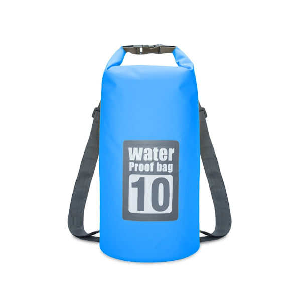 PVC Vattentät Torrväska 5L/10L/15L/20L/30L Utomhusdykning Vikbar förvaring Strandsimväska Rafting River Ocean Ryggsäck 10L Sky Blue