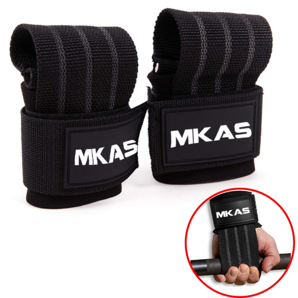 Power Lifting Straps Weight Lifting Gym Gloves Dead black