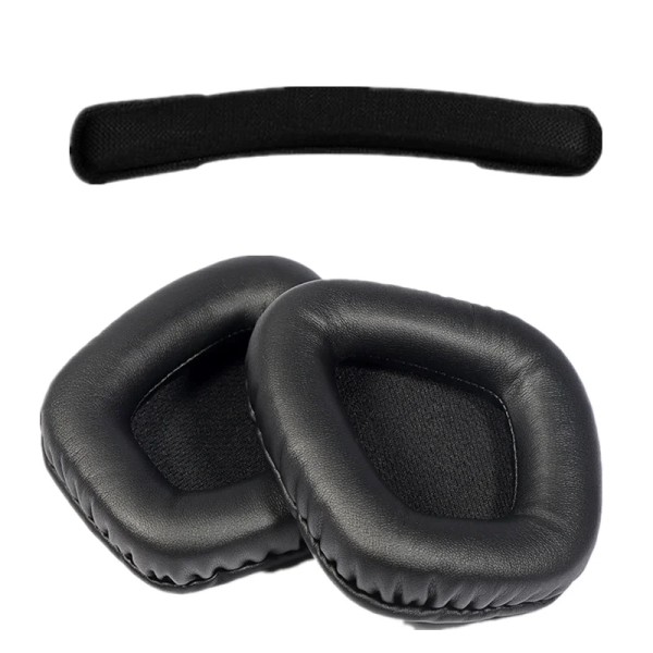 Ersättningshuvudband Mesh Tyg Öronkuddar för Corsair Void & Corsair Void Pro Trådbundna och trådlösa Gamer Headset Öronkuddar Cover one set pu
