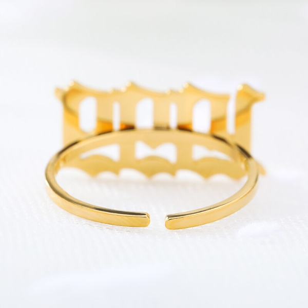 Nytt baby Födelseår Ringar Rostfritt stål Gamla engelska siffror Ringar Gamla siffror Smycken Bröllopspresenter Bague Femme Rose Gold Resizable