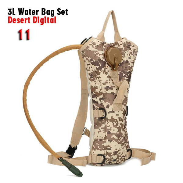 Cykling Hydration Ryggsäck Bärbar hopfällbar vattenflaska Tre liters campingtillbehör Natur Vandring Vattenpåse Dricksvattenpaket 3L-Black3