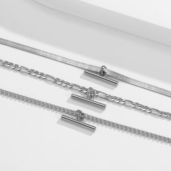 Personlig enkel kopparkedja Multi-Element Set Halsband Mode Geometrisk Legering T Form Prydnad Kvinnor 2516 Gold