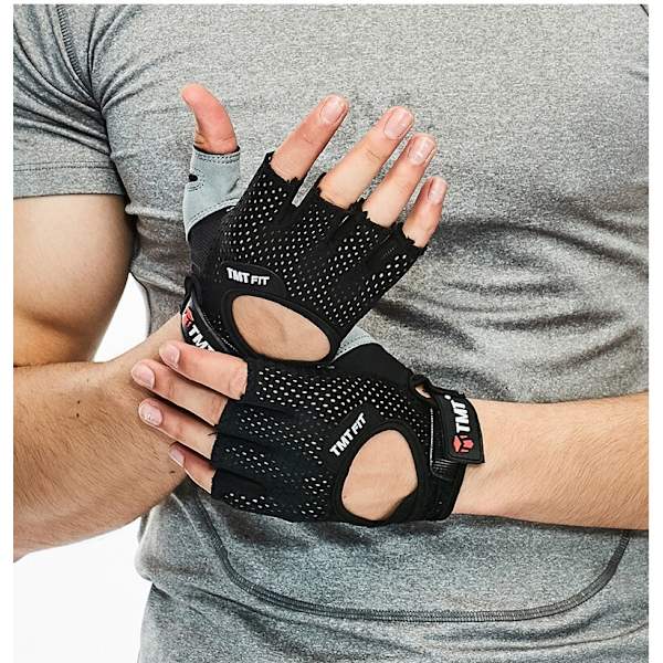 Half Finger Gym Handskar Big Size viktlyftande passform Pink L 19.5-21.5cm