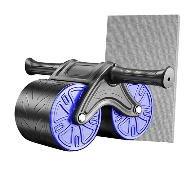 2 i 1 Belly Wheel Maghjul med Dyna Push-up Platt Muskel Stretch Roller Support Digital Counter Mute Magtränare Blue3