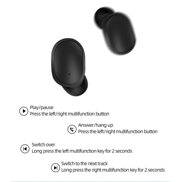 A6S TWS Bluetooth hörlurar Twins Portable Mini Wir With charger