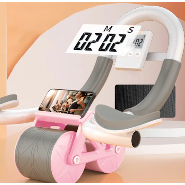 Ny version Ab Two Wheels Roller Automatic Rebound Ab Wheel Roller Abdominal Core Trainer