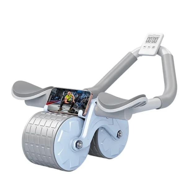 Automatic Rebound plank abdominal roller wheel för core trainer med armbågsstöd