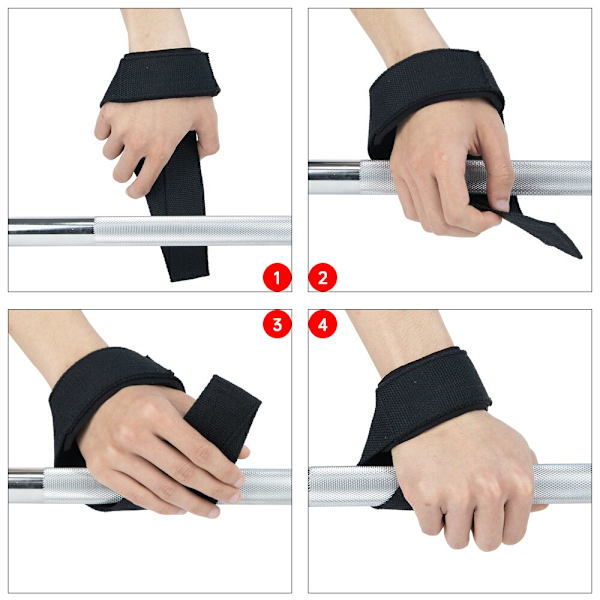 1 par Gym Lyftremmar Fitness Handskar Hand Wris NEVER GIVE UP-GREEN