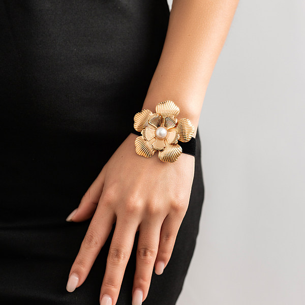 Smycken nisch Vintage krage Rose Camellia Chocker tofs satin blomma halsband 03 Necklace Blue 5694