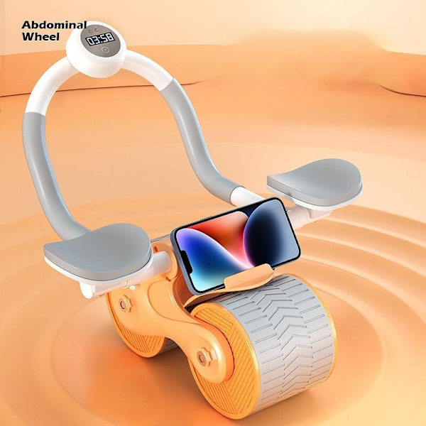 Ab Roller Wheel Automatisk Rebound Med Counter Anti-slip Maghjul Push-up Roll Trainer Gym Hem träningsutrustning with timer