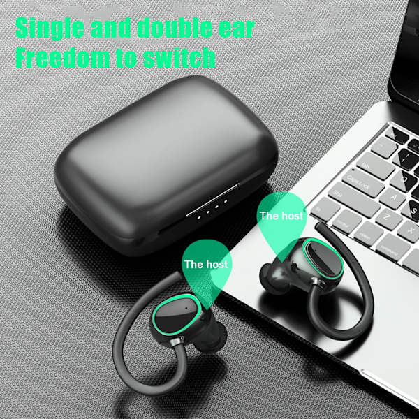 20 timmars speltid Simning Vattentät Bluetooth-c Type 1/Red