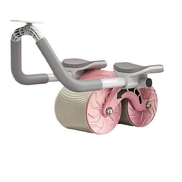 Plank Trainer Push Up Healthy Abdominal Wheel Auto Pink