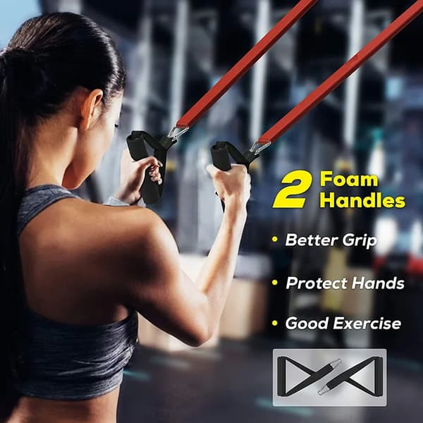 Fitness Band Pull Up Elastiska band Gummimotstånd Loop Power Band Set Hemgym Träning Expander Stärka Träning 2 pcs with handle