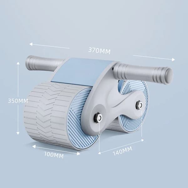 Silence Automatic Rebound Abdominal Wheel Ab slide Blue Grey