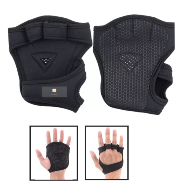 Tyngdlyftande handskar Lyfthandtagsdynor fungerar black 2 Lifting Palm XL