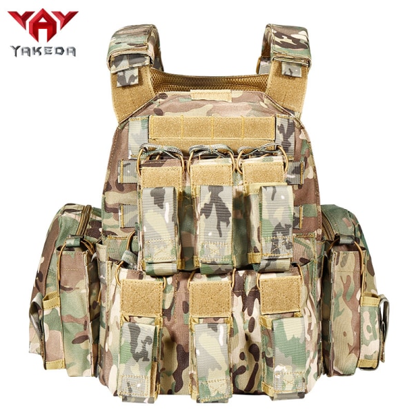 Yakoda Factory Direct Cs Väst Taktiska kläder Utomhus skyddsutrustning Militär fans Kamouflage Taktisk väst för hästträning CP camouflage All yards (size adjustable))