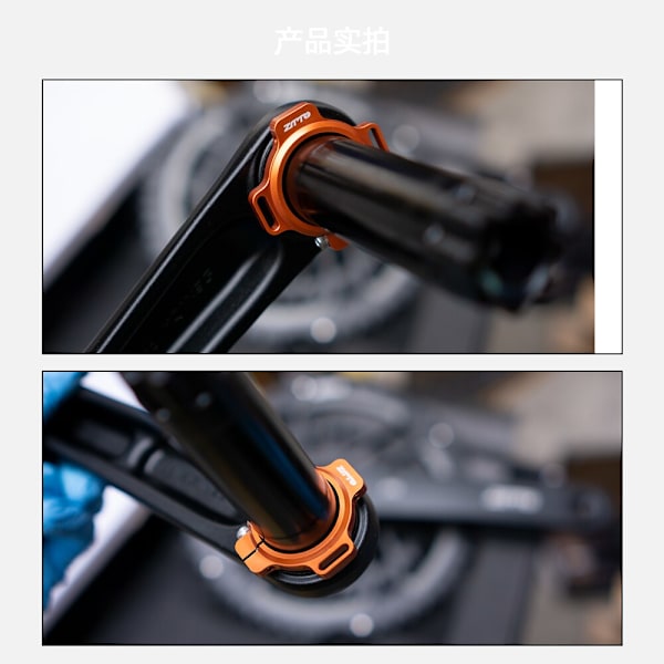 ZTTO cykelvevadapter DUB 28,99 mm bottenfäste i aluminiumlegering Förspänningsutrymmesjusteringssats Spindel för MTB-cykel Orange