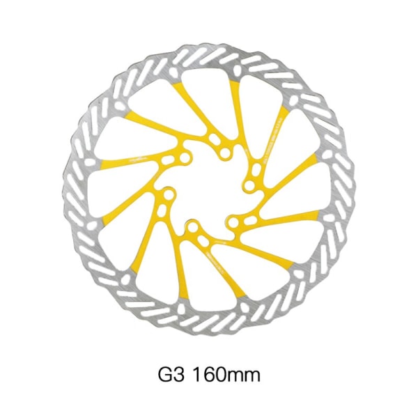 HASSNS G3 Bromsskiva Mtb 160 MM Hydrauliska bromsar Set För Mountain Bike Rotor 180mm 203mm Cykelok Skivrotor Cykling G3 Gold 160MM