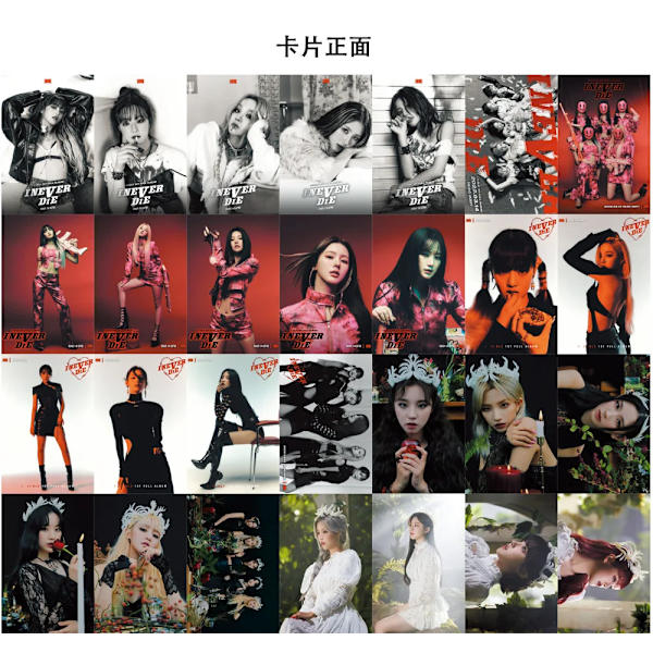 Kpop GIDLE Fotokort JAG DÖ ALDRIG lomo Kort Minnie YuQi PhotoCards 01