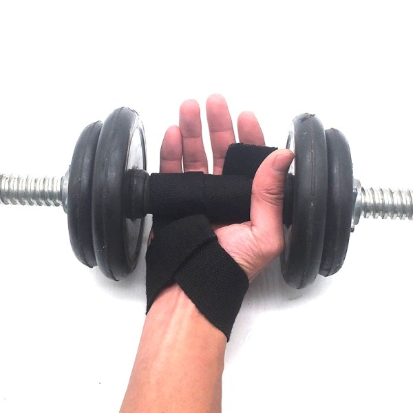 Nya 2st Gym Lifting Straps Styrkelyft Wrist W black color