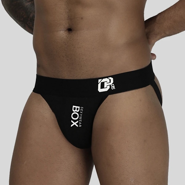 Nyankomst Sexiga Reuable Män Underkläder Strukturell Skönhet Upphöjd Pounch Man Trosor Andas Herr String G-String Cueca OR213-Black XL